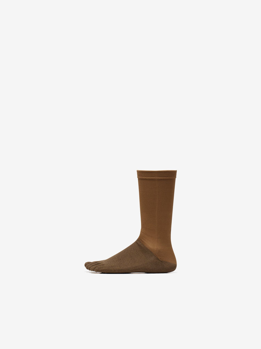 Paper Fiber 5-toe Mid Cut Socks