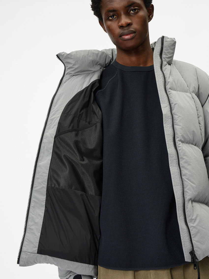 Dope Dyed Ripple Nylon Down Jacket