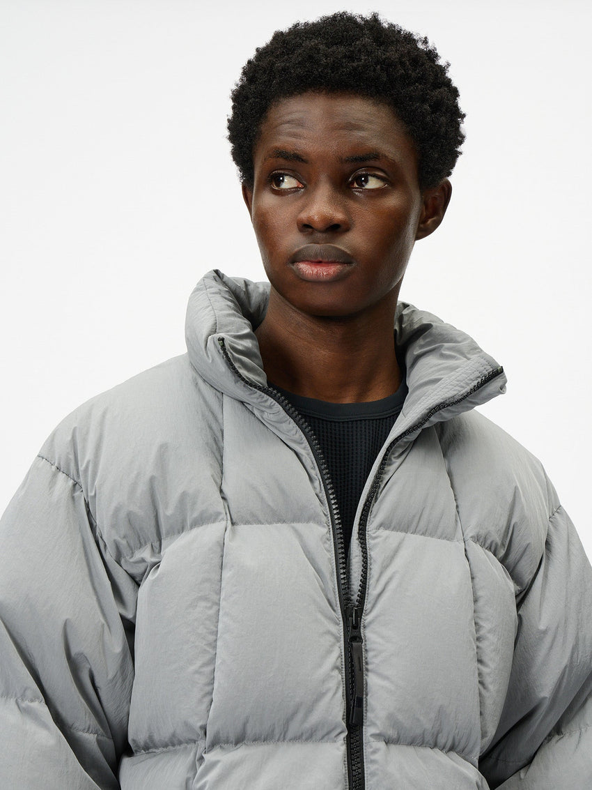 Dope Dyed Ripple Nylon Down Jacket