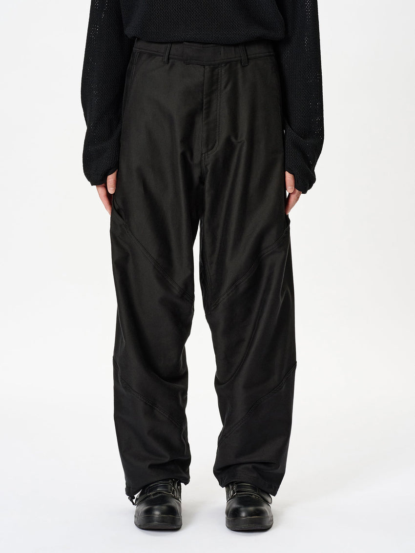 Goldwin 0 Cotton Silk Blend Helicoid Wide Pants