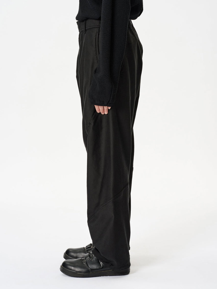 Goldwin 0 Cotton Silk Blend Helicoid Wide Pants